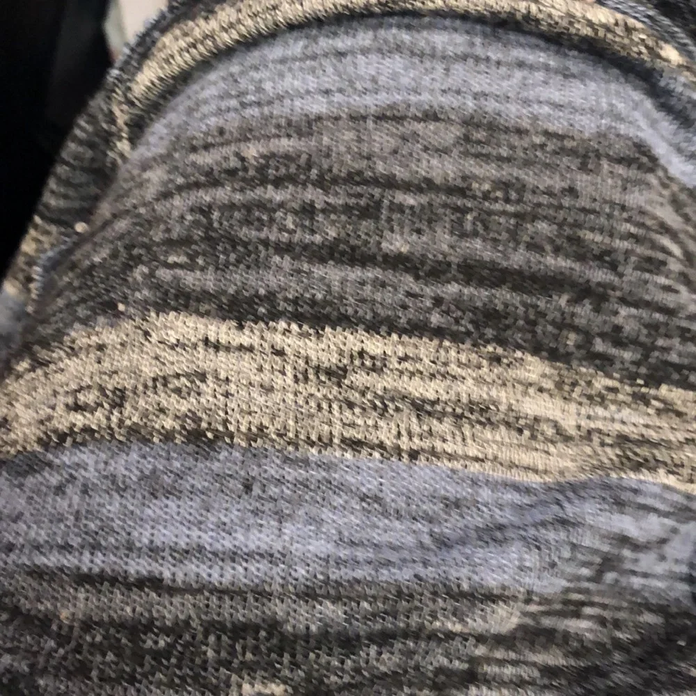 Free People Hacci Black/Gray Striped Sweater Sz XS